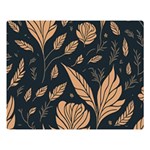 Background Pattern Leaves Texture Premium Plush Fleece Blanket (Large)