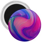 Swirl Twirl Design Pattern Purple 3  Magnets