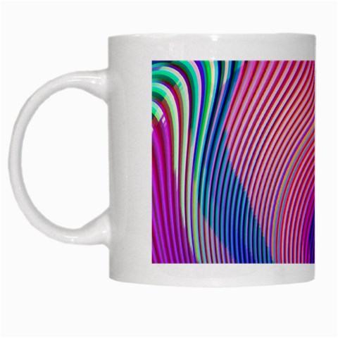 Swirl Twirl Design Pattern Purple White Mug from ArtsNow.com Left