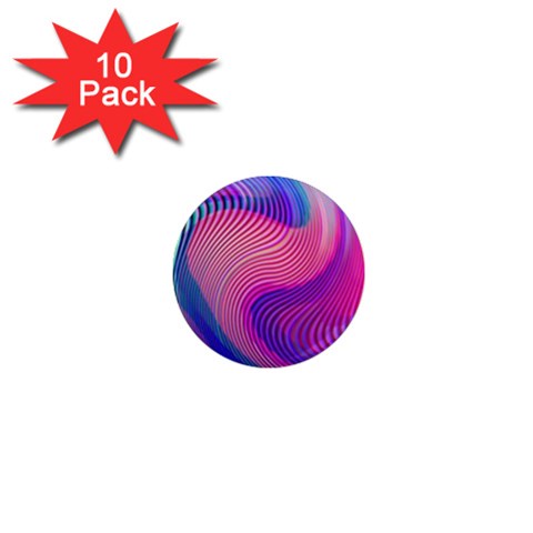 Swirl Twirl Design Pattern Purple 1  Mini Magnet (10 pack)  from ArtsNow.com Front