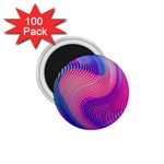 Swirl Twirl Design Pattern Purple 1.75  Magnets (100 pack) 