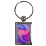 Swirl Twirl Design Pattern Purple Key Chain (Rectangle)