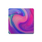 Swirl Twirl Design Pattern Purple Square Magnet