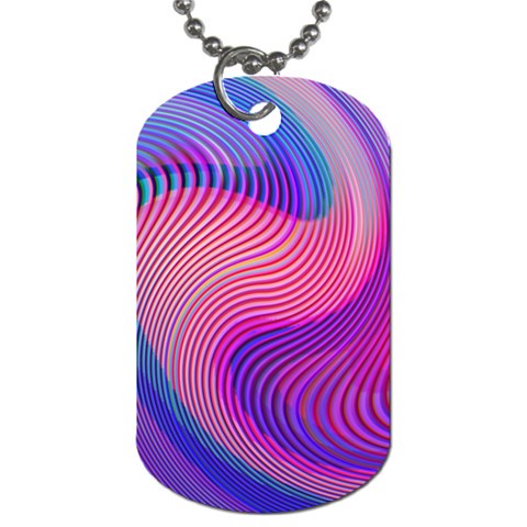 Swirl Twirl Design Pattern Purple Dog Tag (Two Sides) from ArtsNow.com Front