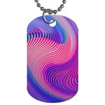 Swirl Twirl Design Pattern Purple Dog Tag (Two Sides)