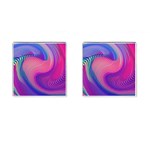 Swirl Twirl Design Pattern Purple Cufflinks (Square)