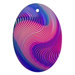 Swirl Twirl Design Pattern Purple Oval Ornament (Two Sides)