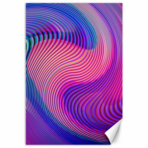 Swirl Twirl Design Pattern Purple Canvas 12  x 18  from ArtsNow.com 11.88 x17.36  Canvas - 1