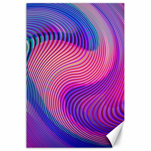 Swirl Twirl Design Pattern Purple Canvas 20  x 30  from ArtsNow.com 19.62 x28.9  Canvas - 1