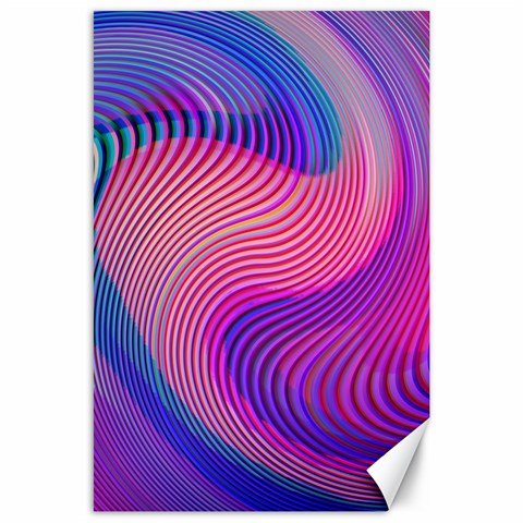 Swirl Twirl Design Pattern Purple Canvas 24  x 36  from ArtsNow.com 23.35 x34.74  Canvas - 1