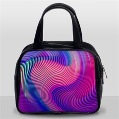 Swirl Twirl Design Pattern Purple Classic Handbag (Two Sides) from ArtsNow.com Front