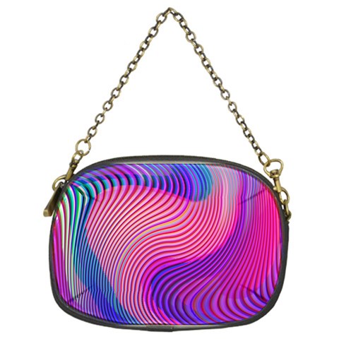 Swirl Twirl Design Pattern Purple Chain Purse (One Side) from ArtsNow.com Front