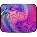 Swirl Twirl Design Pattern Purple Fleece Blanket (Mini)