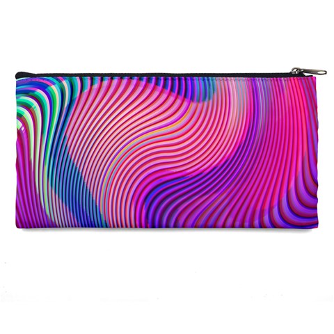 Swirl Twirl Design Pattern Purple Pencil Case from ArtsNow.com Back