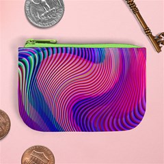 Swirl Twirl Design Pattern Purple Mini Coin Purse from ArtsNow.com Front