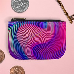 Swirl Twirl Design Pattern Purple Mini Coin Purse from ArtsNow.com Front