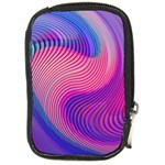 Swirl Twirl Design Pattern Purple Compact Camera Leather Case