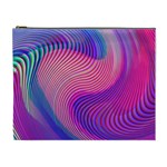 Swirl Twirl Design Pattern Purple Cosmetic Bag (XL)