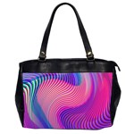 Swirl Twirl Design Pattern Purple Oversize Office Handbag (2 Sides)