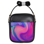 Swirl Twirl Design Pattern Purple Girls Sling Bag