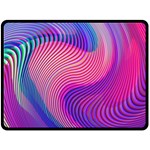 Swirl Twirl Design Pattern Purple Fleece Blanket (Large)