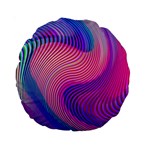 Swirl Twirl Design Pattern Purple Standard 15  Premium Round Cushions