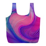 Swirl Twirl Design Pattern Purple Full Print Recycle Bag (L)