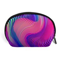 Swirl Twirl Design Pattern Purple Accessory Pouch (Large) from ArtsNow.com Front