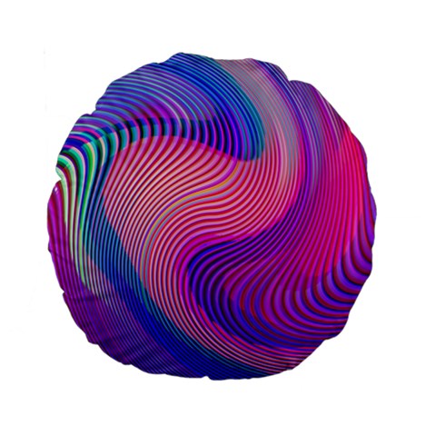 Swirl Twirl Design Pattern Purple Standard 15  Premium Flano Round Cushions from ArtsNow.com Back