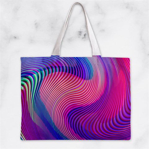 Swirl Twirl Design Pattern Purple Zipper Mini Tote Bag from ArtsNow.com Back