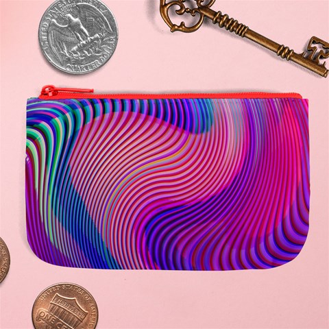 Swirl Twirl Design Pattern Purple Large Coin Purse from ArtsNow.com Front