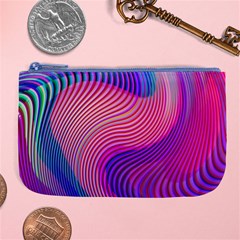 Swirl Twirl Design Pattern Purple Large Coin Purse from ArtsNow.com Front