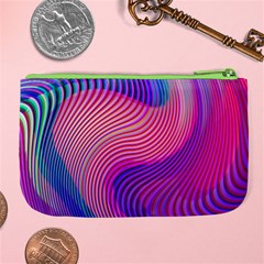 Swirl Twirl Design Pattern Purple Large Coin Purse from ArtsNow.com Back