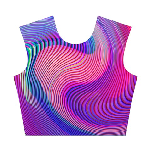 Swirl Twirl Design Pattern Purple Cotton Crop Top from ArtsNow.com Front