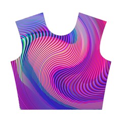 Swirl Twirl Design Pattern Purple Cotton Crop Top from ArtsNow.com Front