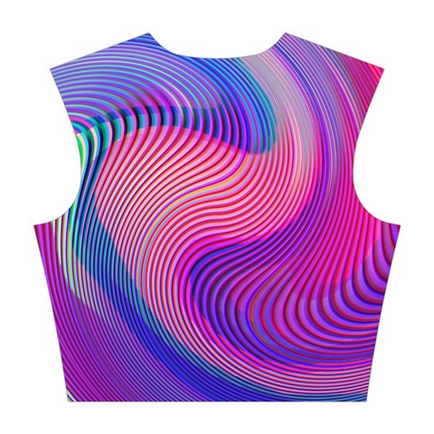 Swirl Twirl Design Pattern Purple Cotton Crop Top from ArtsNow.com Back