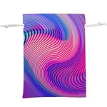 Swirl Twirl Design Pattern Purple Lightweight Drawstring Pouch (XL)