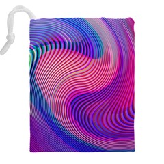 Swirl Twirl Design Pattern Purple Drawstring Pouch (5XL) from ArtsNow.com Back