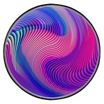 Swirl Twirl Design Pattern Purple Wireless Fast Charger(Black)