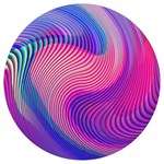 Swirl Twirl Design Pattern Purple Round Trivet