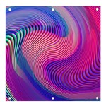 Swirl Twirl Design Pattern Purple Banner and Sign 4  x 4 