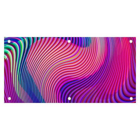 Swirl Twirl Design Pattern Purple Banner and Sign 6  x 3  from ArtsNow.com Front