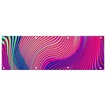 Swirl Twirl Design Pattern Purple Banner and Sign 9  x 3 