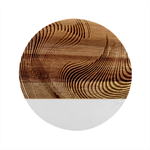 Swirl Twirl Design Pattern Purple Marble Wood Coaster (Round)