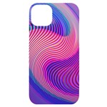 Swirl Twirl Design Pattern Purple iPhone 14 Plus Black UV Print Case