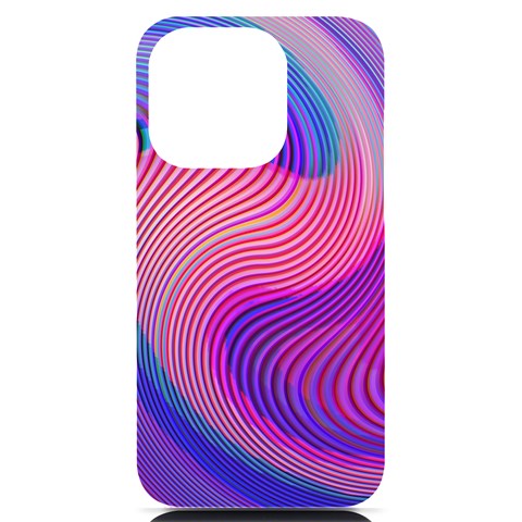 Swirl Twirl Design Pattern Purple iPhone 14 Pro Black UV Print Case from ArtsNow.com Front