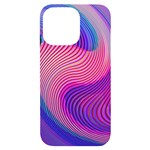 Swirl Twirl Design Pattern Purple iPhone 14 Pro Max Black UV Print Case