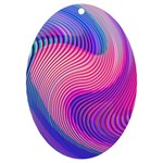 Swirl Twirl Design Pattern Purple UV Print Acrylic Ornament Oval