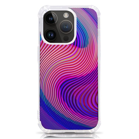 Swirl Twirl Design Pattern Purple iPhone 14 Pro TPU UV Print Case from ArtsNow.com Front