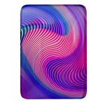 Swirl Twirl Design Pattern Purple Rectangular Glass Fridge Magnet (4 pack)